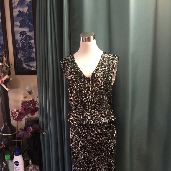 Rebecca Minkoff black and white sequined minidress - Picture 2 of 5